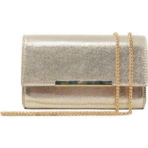 Versatile Evening Bag: Small Vegan Leather Clutch with Detachable Chain Strap